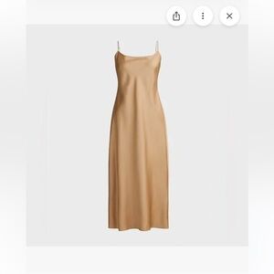 NWT J. Crew Gwyneth Slip Dress in Luster Charmeuse Camel Size 2